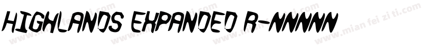 Highlands Expanded R字体转换